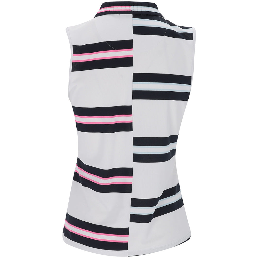 Women's Tech Pique Engineered Stripe Sleeveless Polo