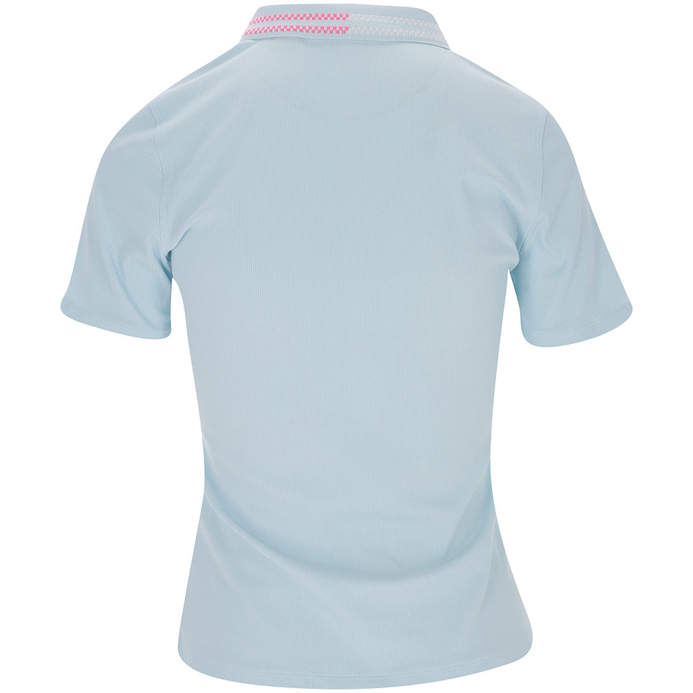 Women’s Checkered Collar Ribbed Tech Polo