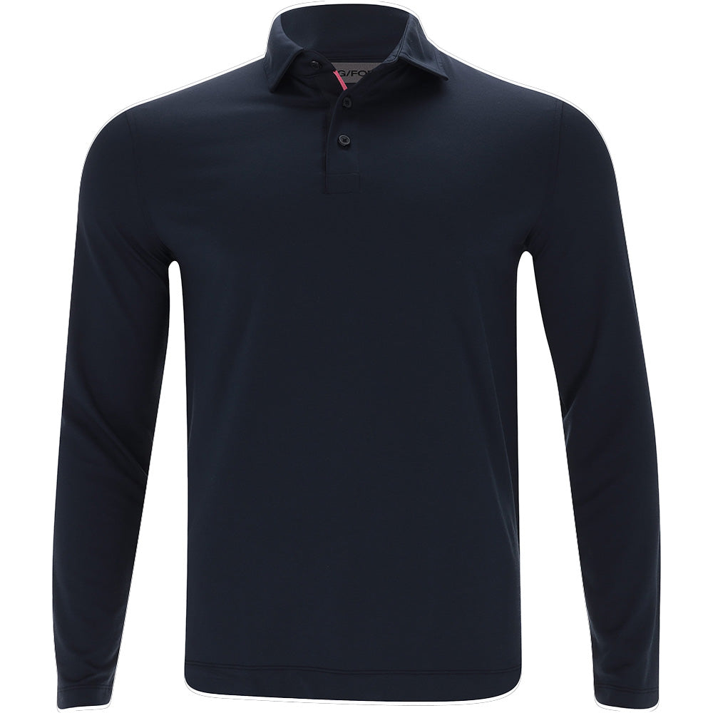 Cotton Stretch Long Sleeve Polo