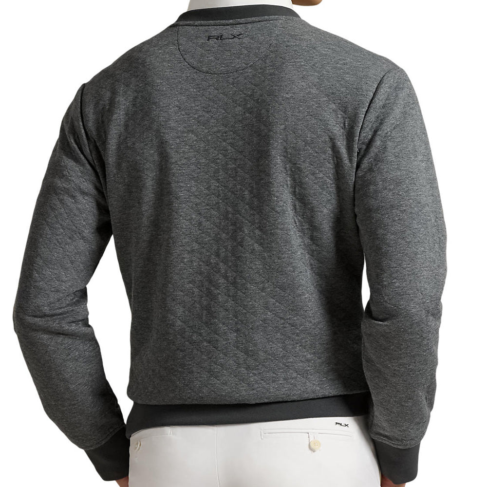 Quilted Double-Knit Crewneck Sweatshirt