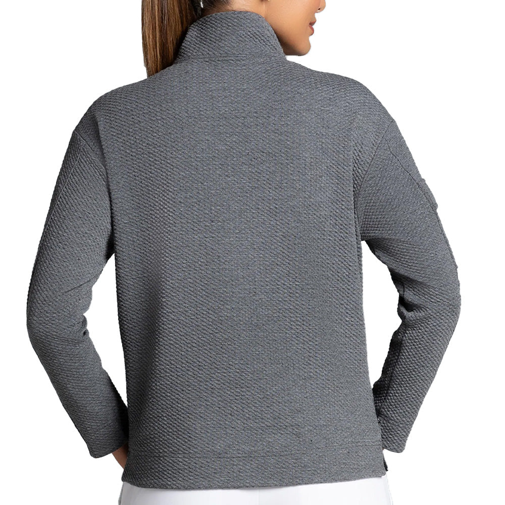 Women's Long Sleeve Mock Neck Top - Popcorn Stitch