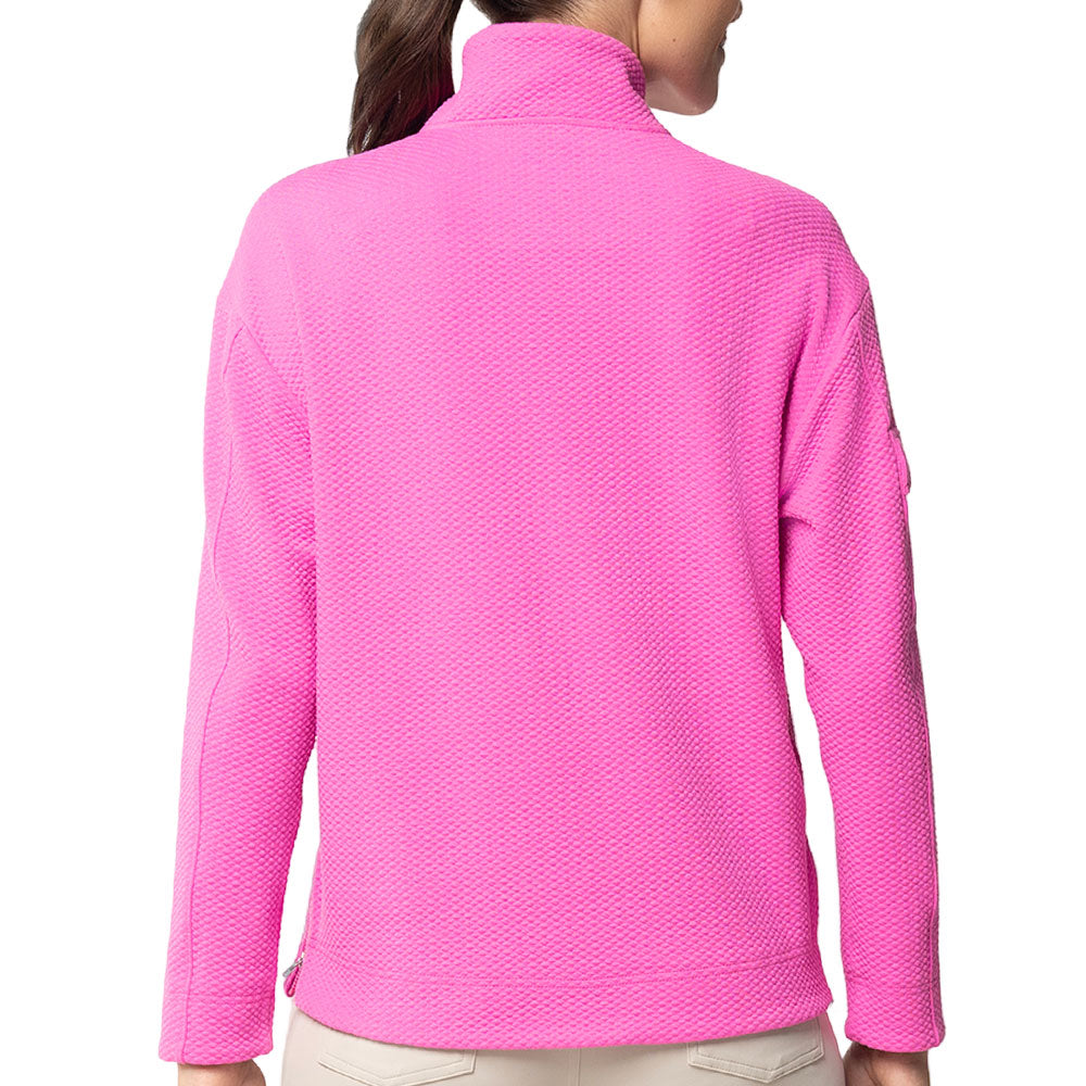 Women's Long Sleeve Mock Neck Top - Popcorn Stitch
