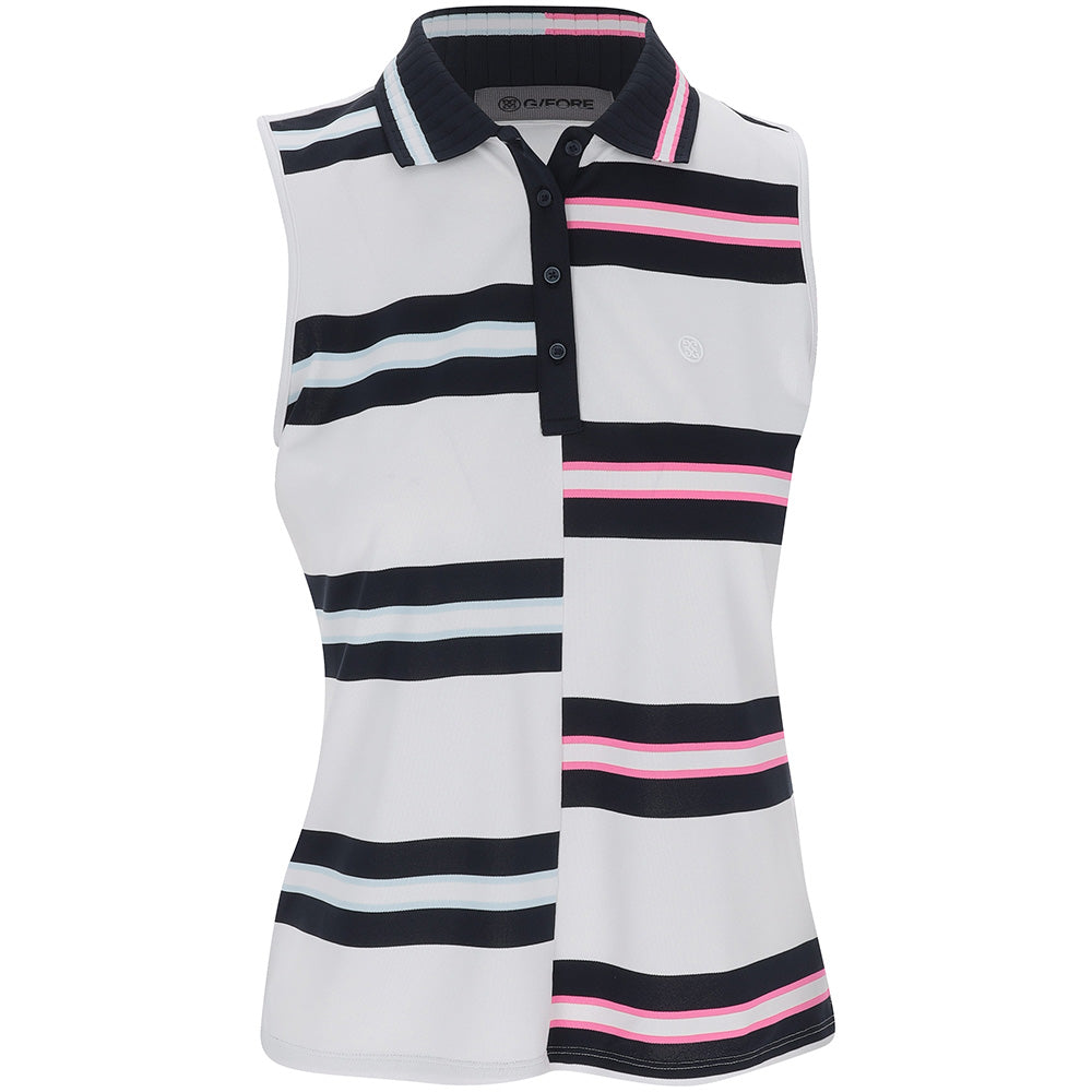 Women's Tech Pique Engineered Stripe Sleeveless Polo
