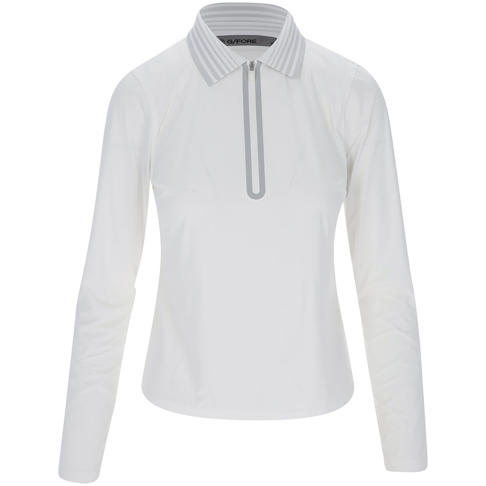 Women's Silky Tech Nylon Long Sleeve Zip Polo